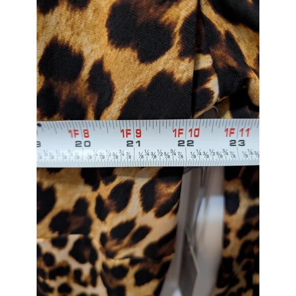 Jennifer Lopez Leopard Print Twist V Neck Stretchy Dress Size XL Cocktail NWT! - Picture 12 of 12